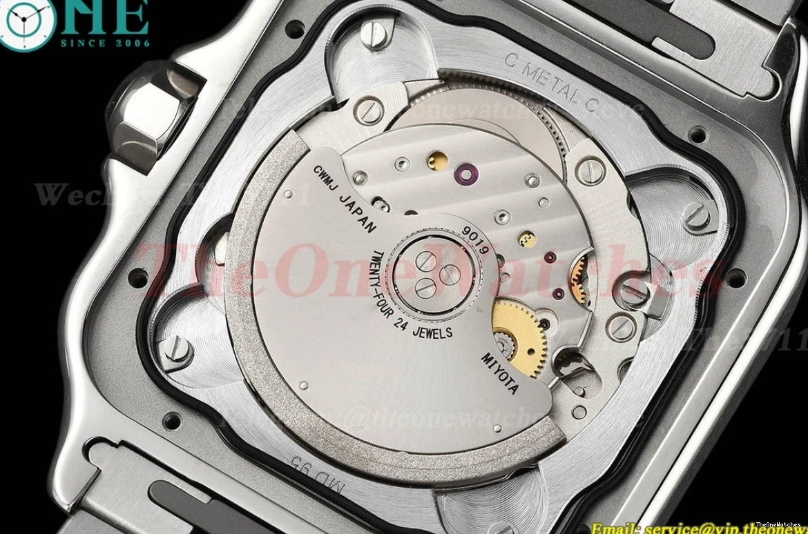 SS Green XL Cartier SS Santos MY9019 BVF De 40mm Dial 1211